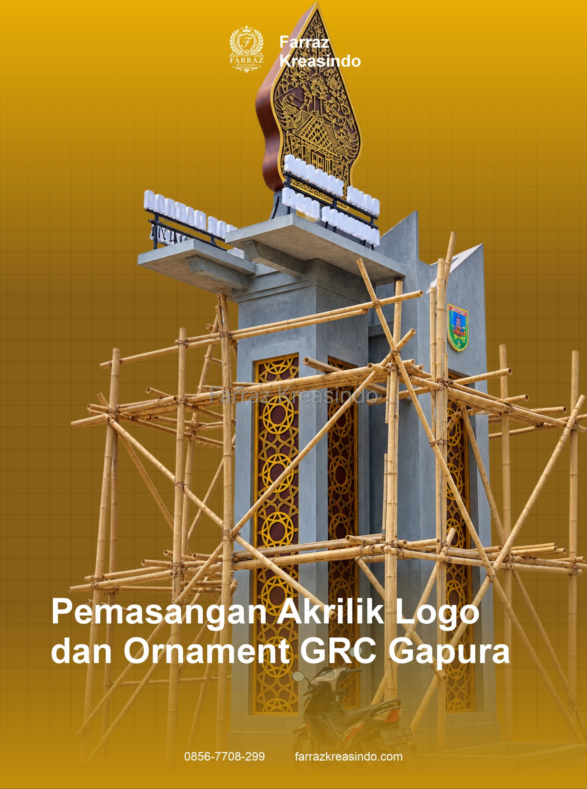Gapura Desa Sambung, Kudus: Perpaduan Ornamen Wayang Akrilik dan GRC Karya Farraz Kreasindo